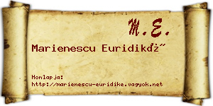 Marienescu Euridiké névjegykártya